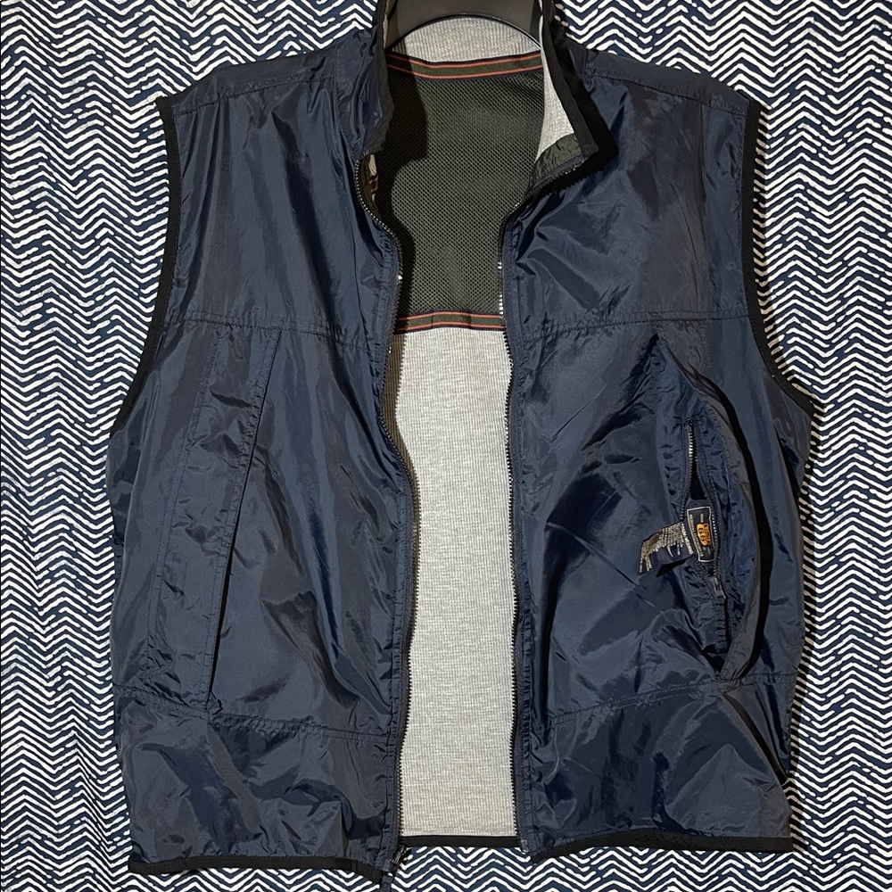 Vintage Route 66 Dark Blue Men's Reversible Vest